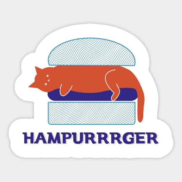 Hampurrrger Sticker by JDP Designs